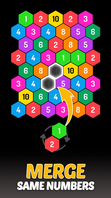 Merge Hexa™ : Numbers Game screenshot 1
