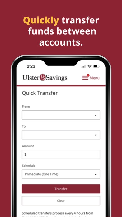Ulster Savings Bank Screenshot