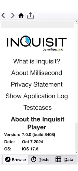 Inquisit Player 7 screenshot 1