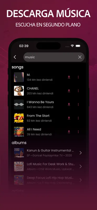 Escucha y descarga música screenshot 2 of 3