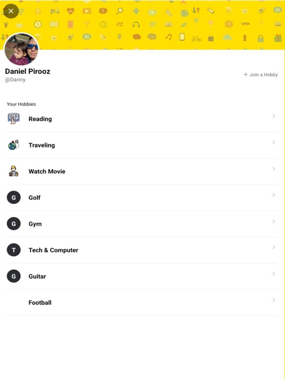 Hobbee iPad screenshot 3 - Social Networking app
