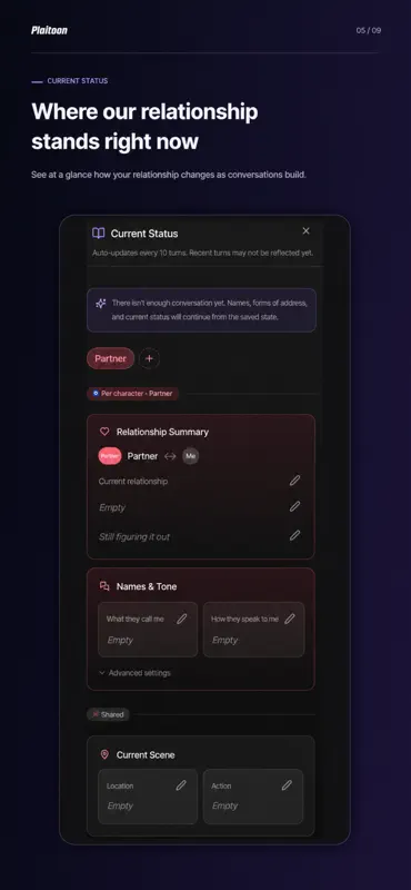 plaitoon：AIキャラクターチャット screenshot 2 of 5