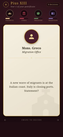 Conclave: Pope Simulator iPhone screenshot