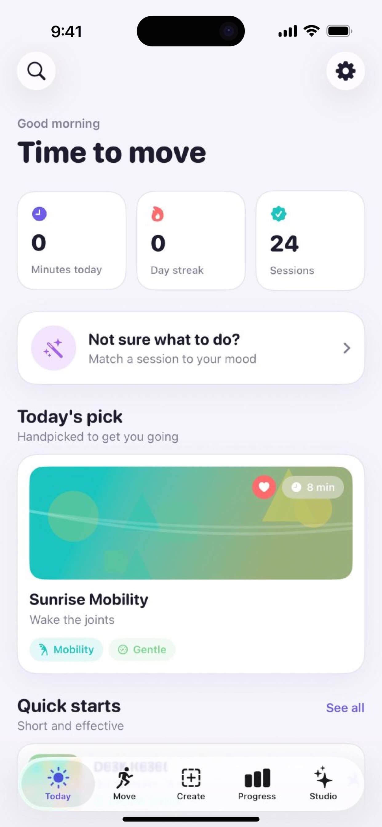 Screenshot 1 of FitMosaic-Mood Motion