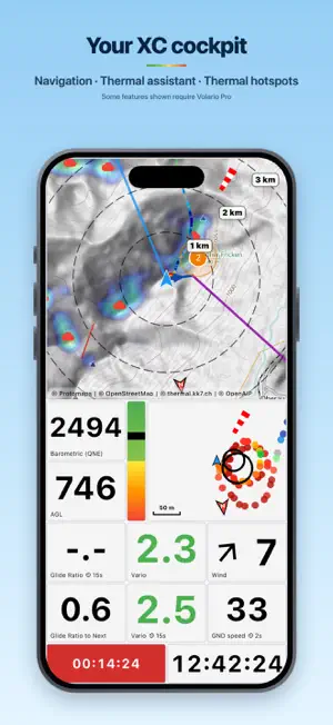 Volario: Paragliding Vario screenshot 1