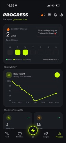 Fitlas: Nutrition & Workouts iPhone screenshot
