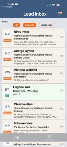 LeadReply: Lead Autoresponder iPhone screenshot