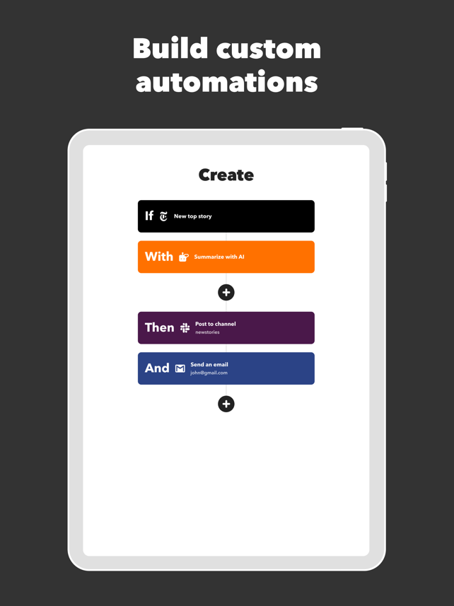 IFTTT - Automatisierung Screenshot