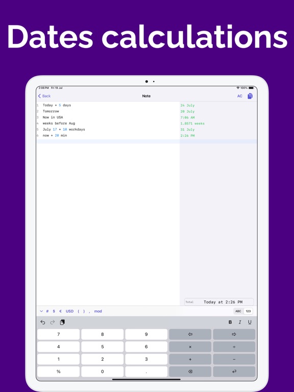 Screenshot #5 pour CalcMate - notes calculator