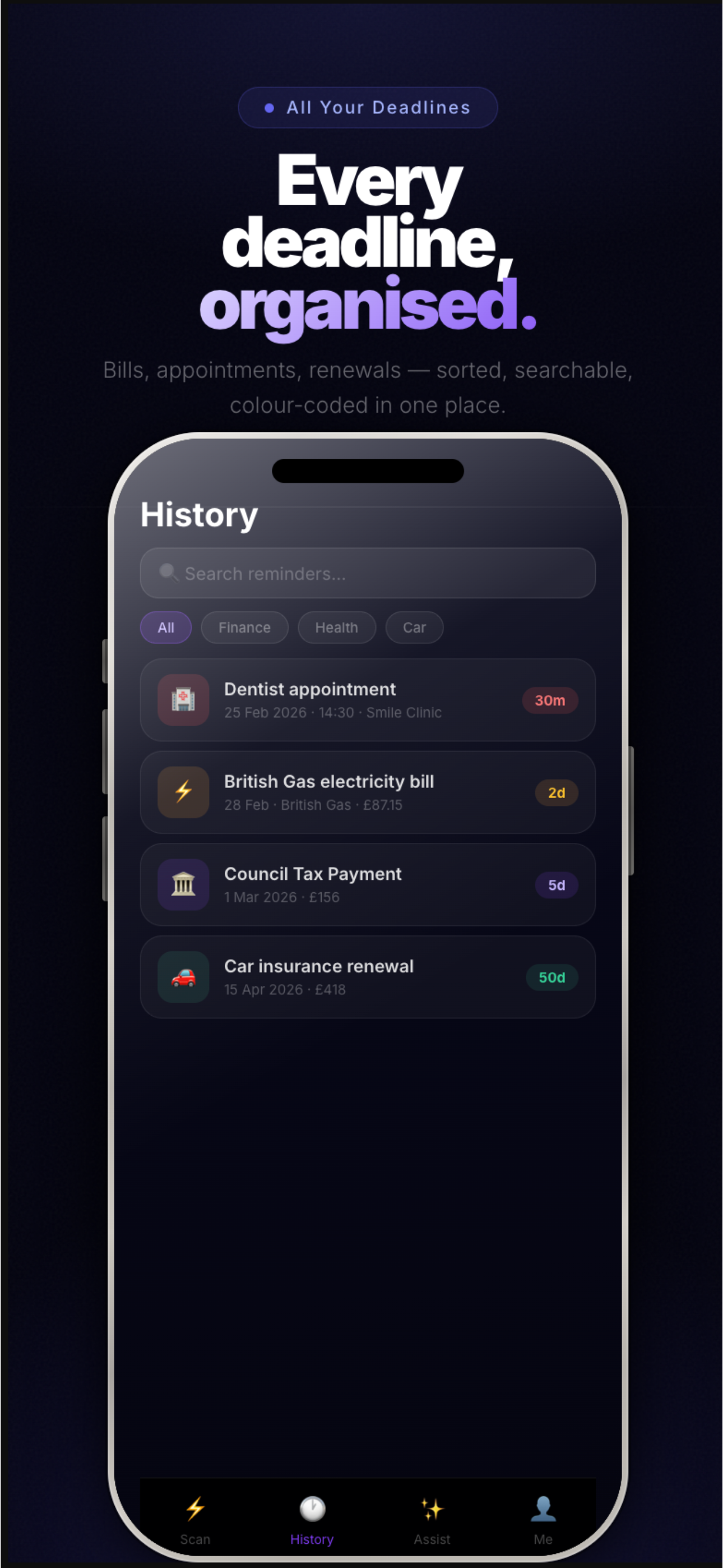 SnapReminder: AI Voice & Scan