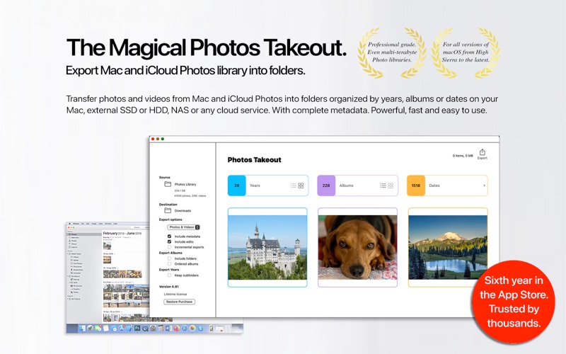 Screenshot #1 pour Photos Takeout for iCloud, Mac