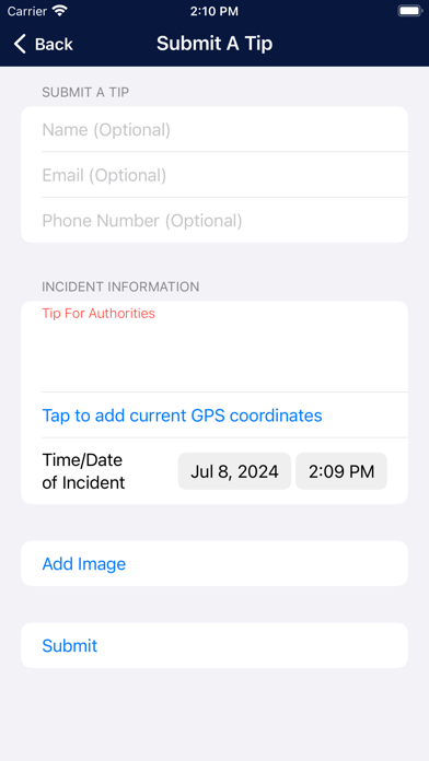 Gerrish Police Department Screenshot