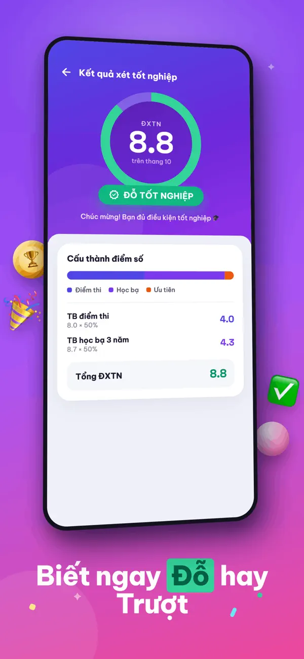 Screenshot #3 pour Tính Điểm Tốt Nghiệp THPT