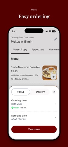 Café Muse iPhone screenshot