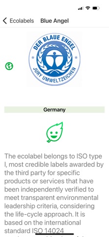 ECOLABEL GUIDE app screenshot 3