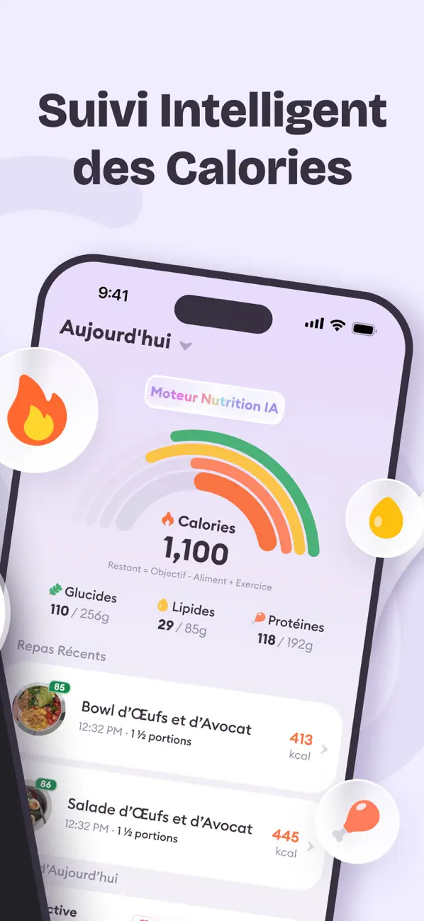 Screenshot #2 pour CaloriQ - Tracker Calories IA