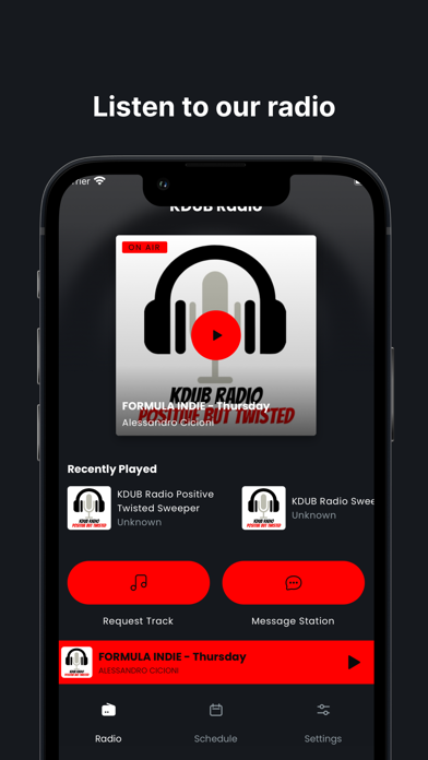 KDUB Radio Screenshot