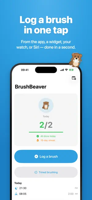 Toothbrush Timer: BrushBeaver screenshot 1