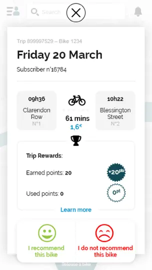 Captura de pantalla de RedClick Dublinbikes App en iPhone 3