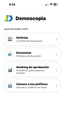 Demoscopia iPhone screenshot 3
