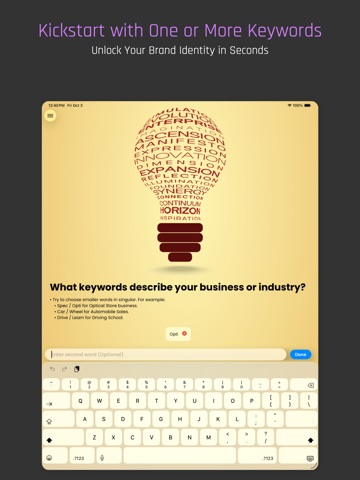 Branded iPad screenshot