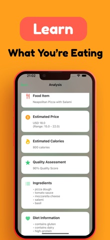 Smart Food Scanner – MenuSnap screenshot