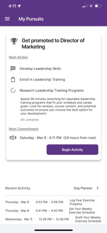 PursuitPal Goal Copilot screenshot