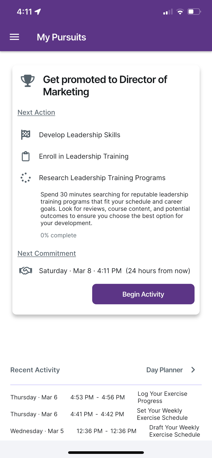 PursuitPal Goal Copilot screenshot 8