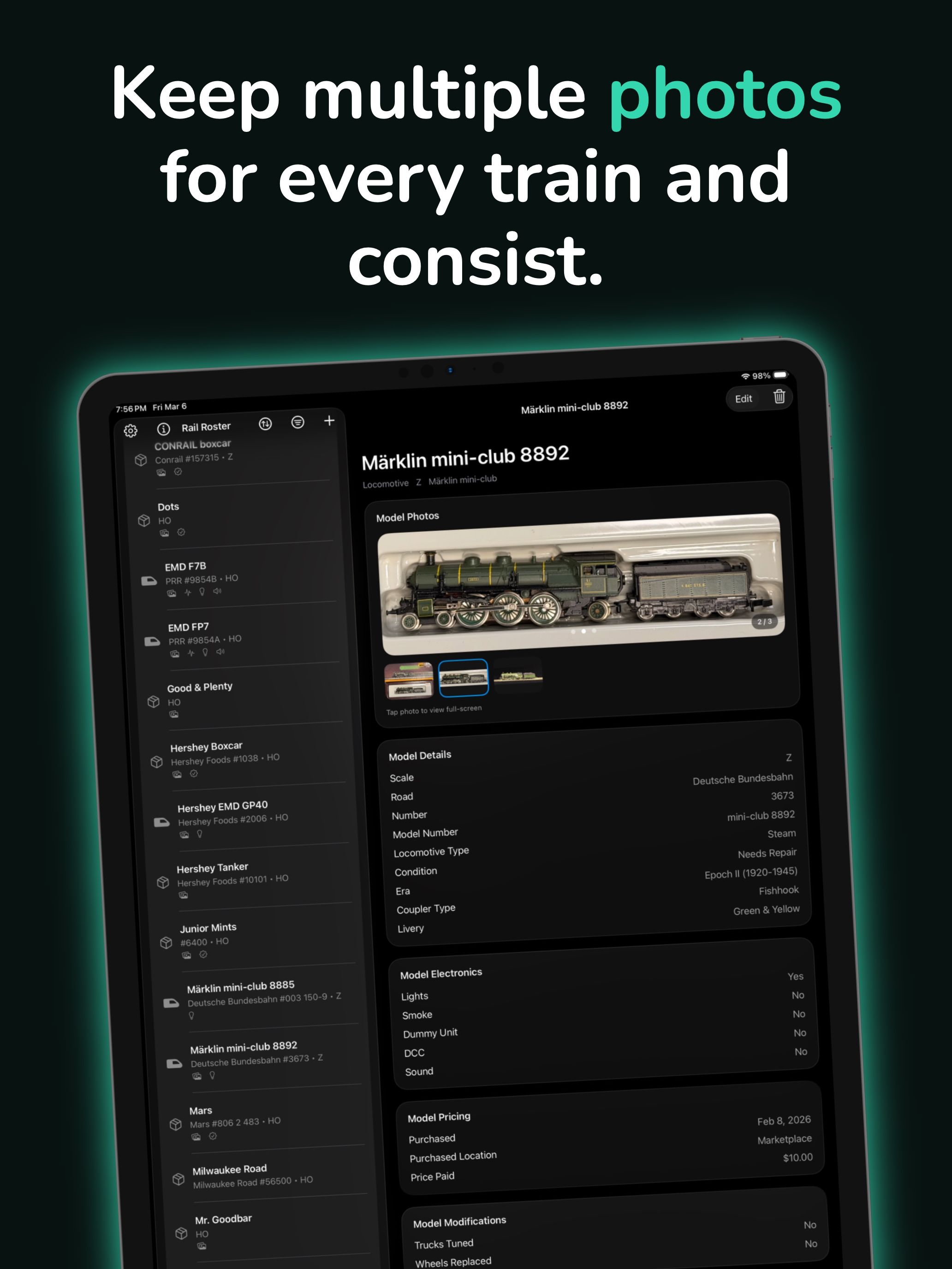 Rail Roster - Tracker