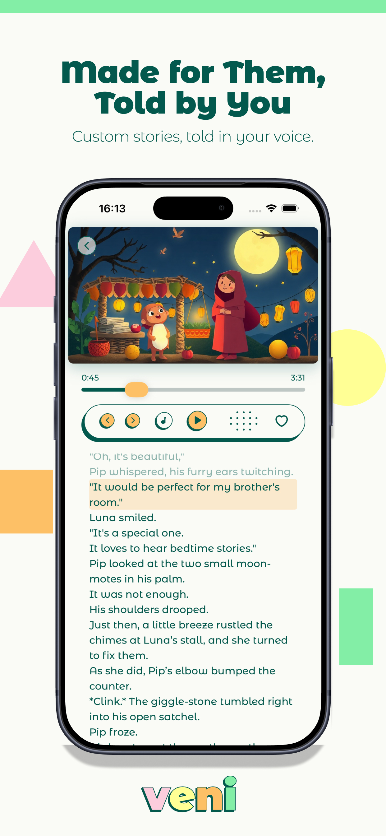 Veni: Audio Stories & Lullaby screenshot 5
