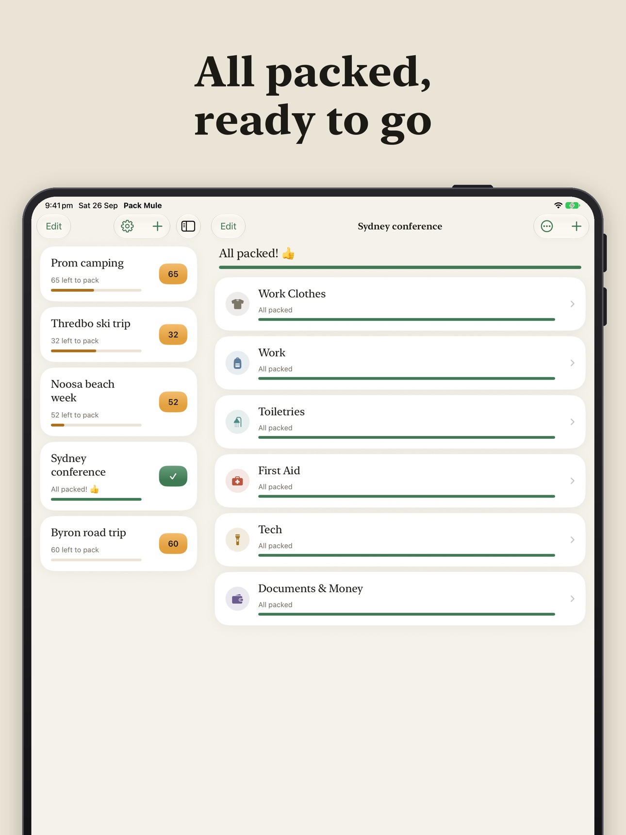 Screenshot 8 of Pack Mule: Packing List