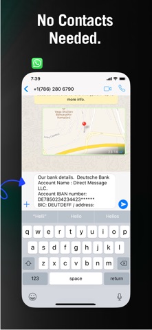 Direct Message for WhatsApp iPhone screenshot