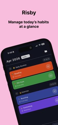 Risby - Habit, Routine Planner iPhone screenshot