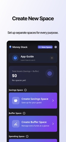 MoneyStack: Goal-Based Spaces screenshot