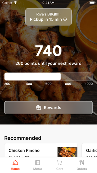 Riva's Bbq Restaurant app screenshot