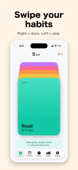 SpeedTask: Swipe Habit Tracker screenshot 1