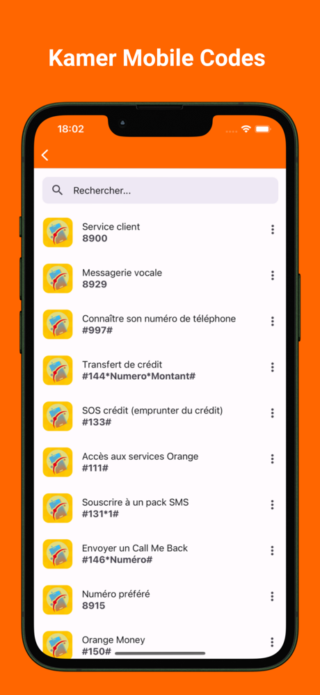 Kamer Mobile Codes screenshot 3