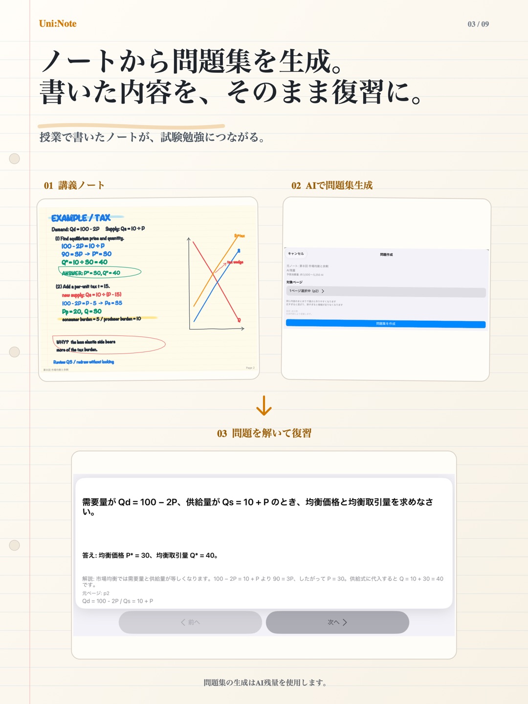 Uni:Note - 書いて学ぶ。広告無しの大学ノート スクリーンショット 3
