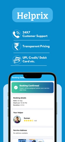Helprix: On-demand house help screenshot