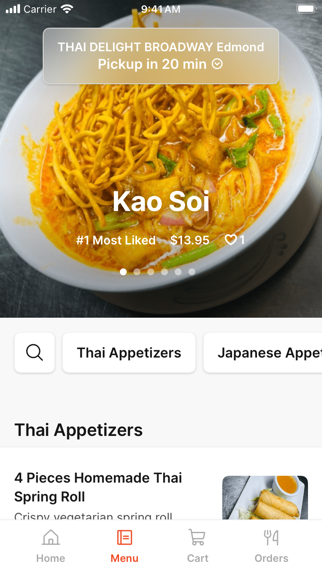 THAI DELIGHT BROADWAY iPhone screenshot 2 - Food & Drink app