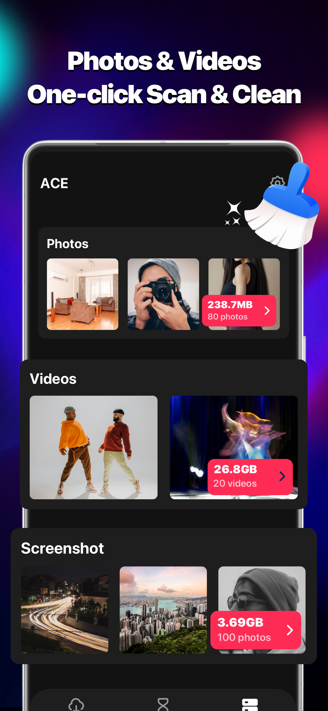 ACE MediaCleaner&Video browser screenshot 3