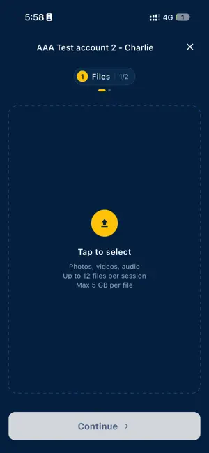 Tridas Media Uploader screenshot 2