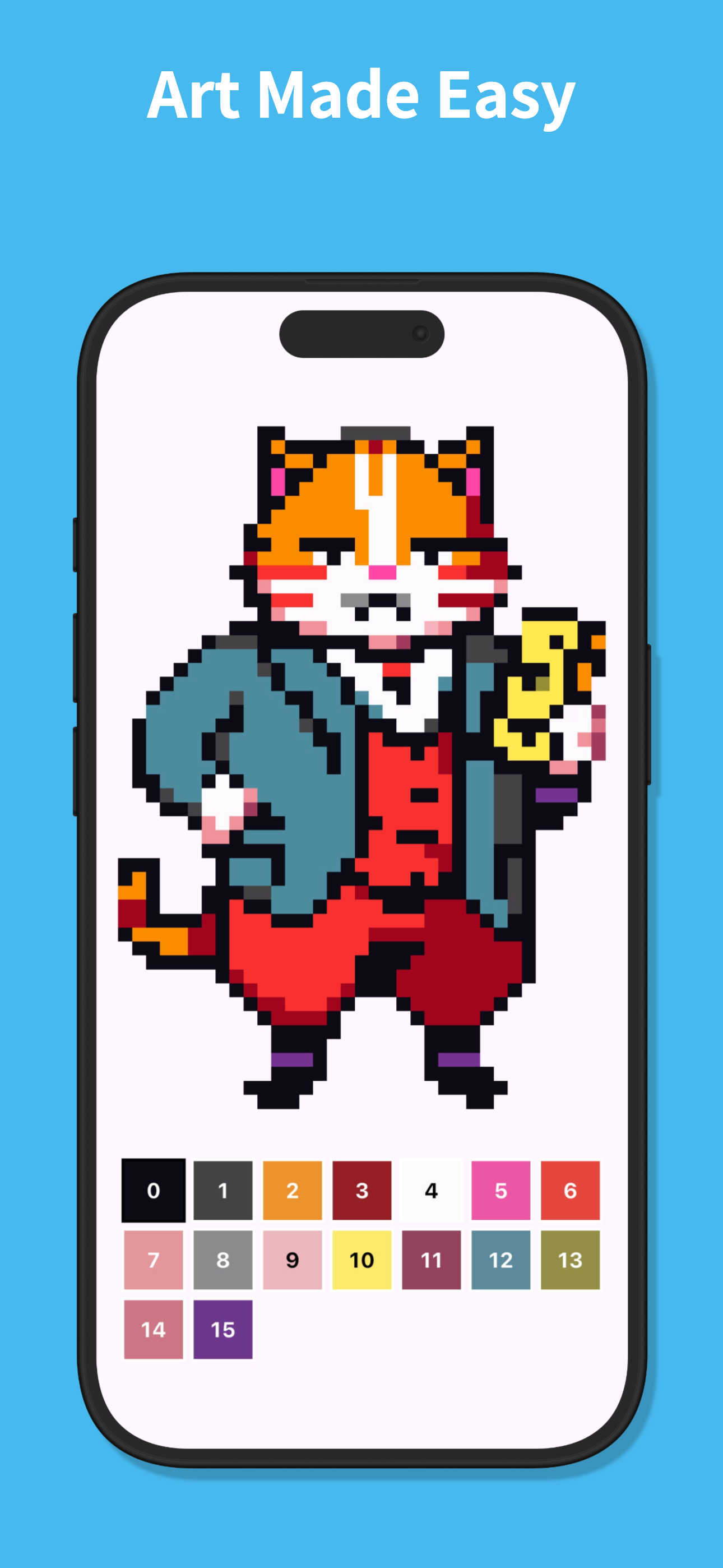 Pixel Art Numbers: Fine Artist