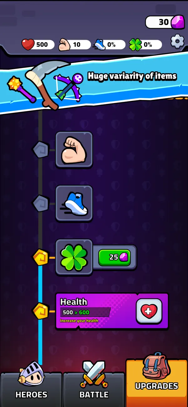 Dungeons and Bags iOS Mod IPA screenshot 5 - iOS game interface