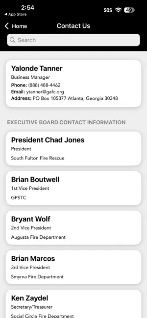 GA Association of Fire Chiefs screenshot 2