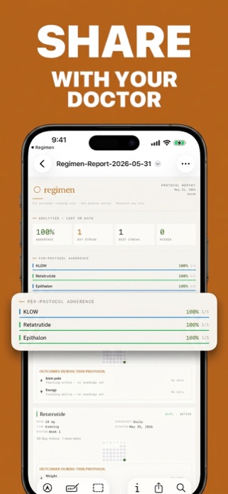 Regimen: Protocol Tracker Screenshot 6 of 7