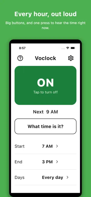 Voclock: Talking Clock screenshot 1