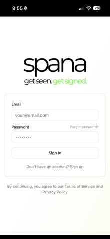 SPANA - Get Seen. Get Signed. Screenshot 7 of 8