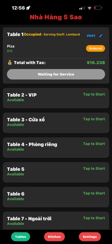 Restaurant-Management iPhone screenshot