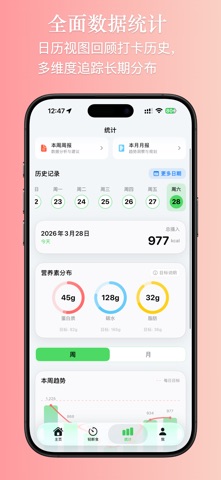 食记社-超方便的AI饮食热量记录轻断食减肥体重管理平台 screenshot